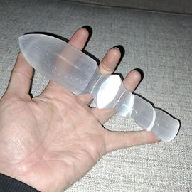 Athame rituale in Selenite - Pietra di Luna