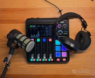 Rodecaster Duo + PodMic XLR + Cuffie NTH-100