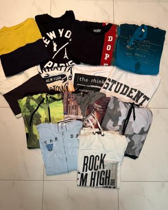 Stock 13 felpe e giacche uomo, taglie S-M