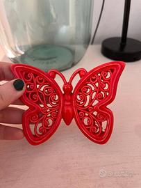 Farfalla in ceramica decorazione muro artigianato