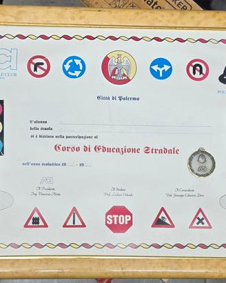 Attestato ACI Palermo + Medaglia 1993/94