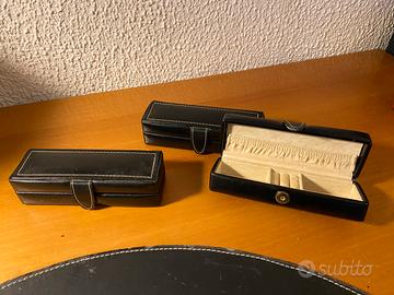 Lotto 3 Astuccio Porta Gioie In similpelle nero