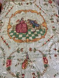 Tessuto decorativo d’epoca con scena romantica