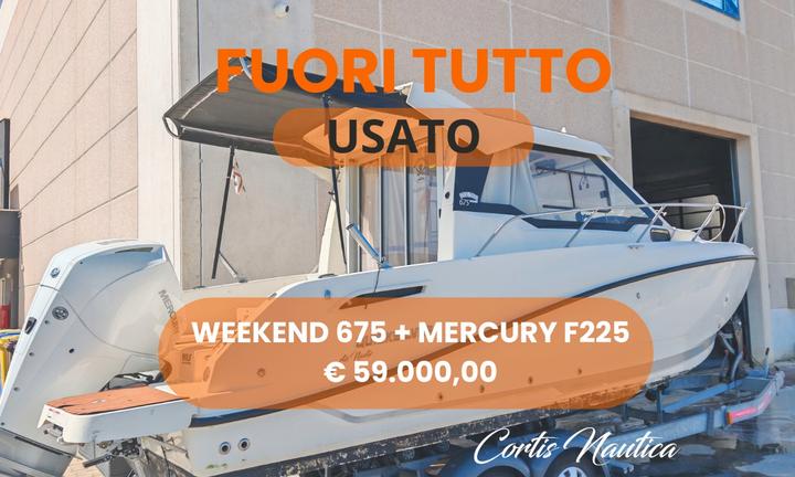 Quicksilver Active 675 Weekend con F225 V6 White