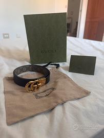 Cintura gucci reversibile (GG/Pelle nera) come new
