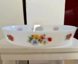 Pirofila Ovale Vintage Arcopal France - Anemone