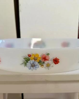 Pirofila Ovale Vintage Arcopal France - Anemone