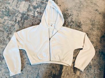 Felpa Bianca Cropped Gilly Hicks tg XS