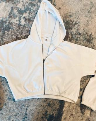 Felpa Bianca Cropped Gilly Hicks tg XS