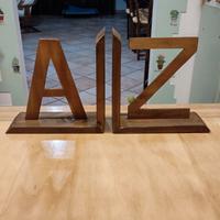 Ferma libro in legno artigianale 