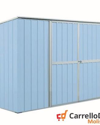 Casetta giardino in Acciaio 345x186cm azzurro