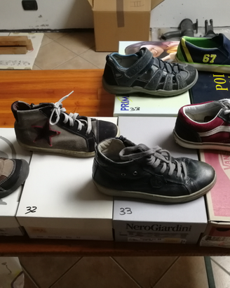 Scarpe da bambino numeri da 28 a