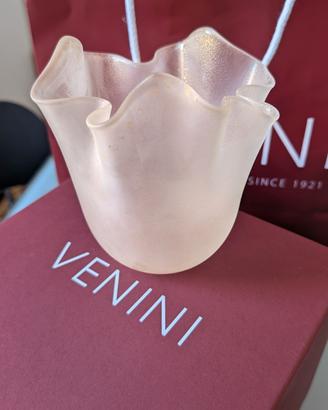 Vaso Venini fazzoletto oro