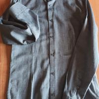 Camicia uomo elegante collo coreano 