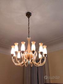 Lampadario a 12 bracci, vintage anni '60