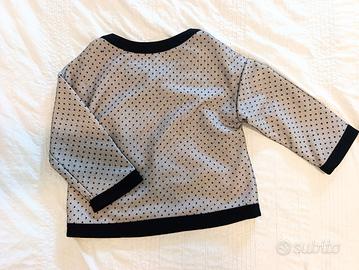 blusa donna nero e panna, in tulle