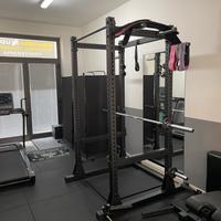 Power rack+ dip station+ladmine+ porta dischi