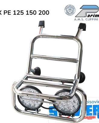 Portapacchi Anteriore Cromato Con Fari Vespa PX