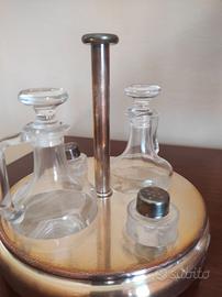 Menage silver plated e cristallo