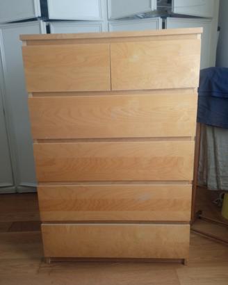 Cassettiera Ikea Malm 6 cassetti 