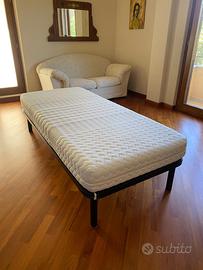 Rete + materasso una piazza 90X200 in lattice