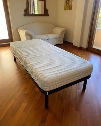 Rete + materasso una piazza 90X200 in lattice
