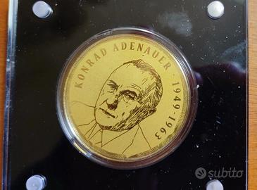 Moneta oro 999 Konrad Adenauer - 1/200 oz -