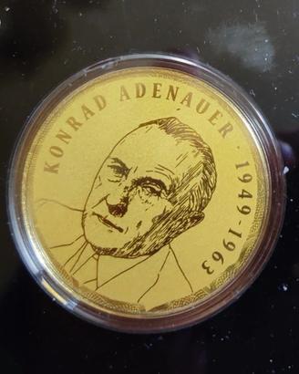 Moneta oro 999 Konrad Adenauer - 1/200 oz -
