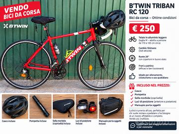 Bicicletta da corsa BTWIN TRIBAN RC 120