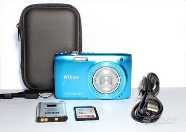 Nikon Coolpix S3100 fotocamera funzionante