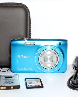 Nikon Coolpix S3100 fotocamera funzionante