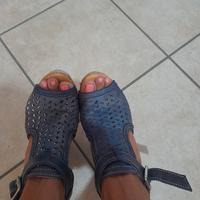 scarpe tacco quadrato alto