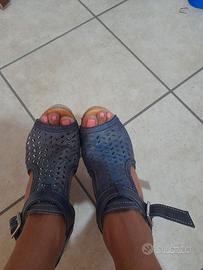 scarpe tacco quadrato alto