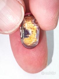 Trollbeads Perle di vetro grotta dorata 