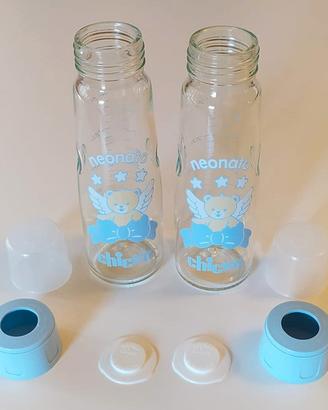 2 Biberon Vetro Chicco 250 ml