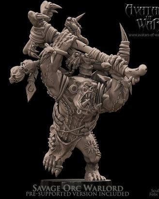 Miniatura Savage Orc Warlord with great weapon