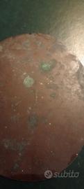 dipinto olio su rame ovale 