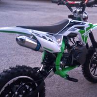 NUOVO MINICROSS 50cc VERDE ruote 10/10