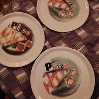 Piatti per pizza n. 6 in ceramica