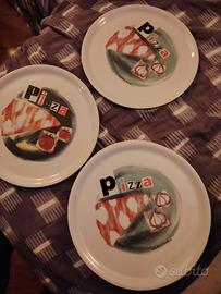 Piatti per pizza n. 6 in ceramica