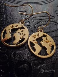 Orecchini Golden Earth in metallo