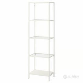 Scaffale, bianco/vetro
