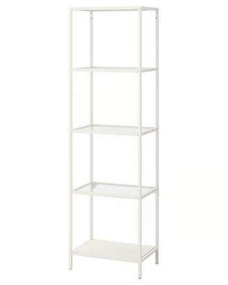 Scaffale, bianco/vetro