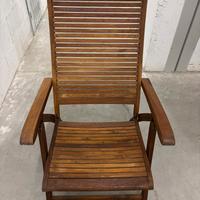 n.2 sedie pieghevoli in teak