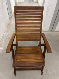 n.2 sedie pieghevoli in teak