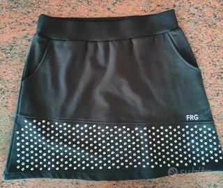 Gonna in felpa nera 12A