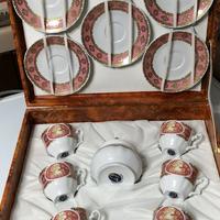 Servizio Caffè Porcellana 6pz Limoges Oro 24K