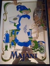 Quadro/Specchio pubblicitario Vintage Majani Ciocc