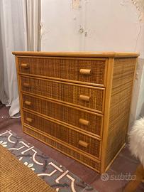 Cassettiera in vimini