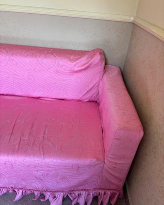 Divano 2 Posti con rivestimento rosa
